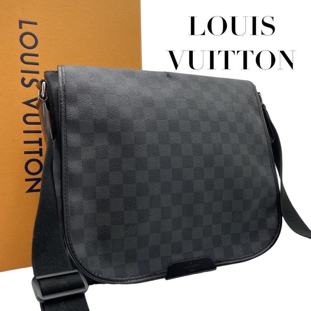 Louis Vuitton Shoulder Bag Damier Black Graphite Daniel Black